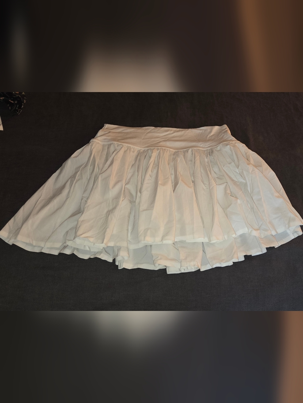White Pleated Skirt With Soft Stretchy Waist